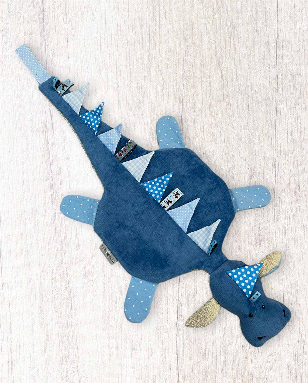 Schmusedrache Pit Dunkelblau/hellblau