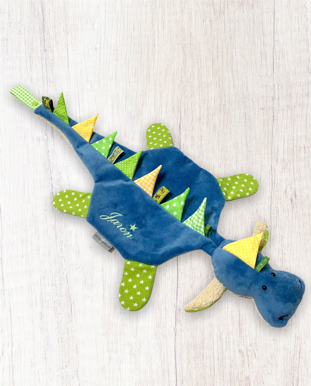 Schmusedrache Pit Blau/Grün/Gelb