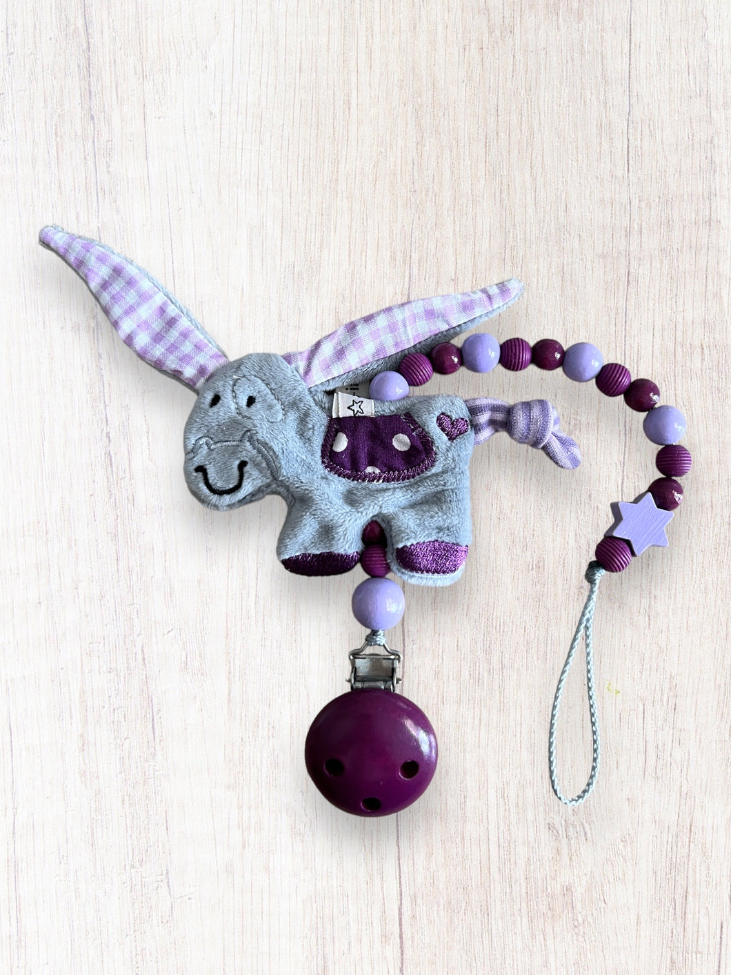 Nuggikette mit Eseli Violett