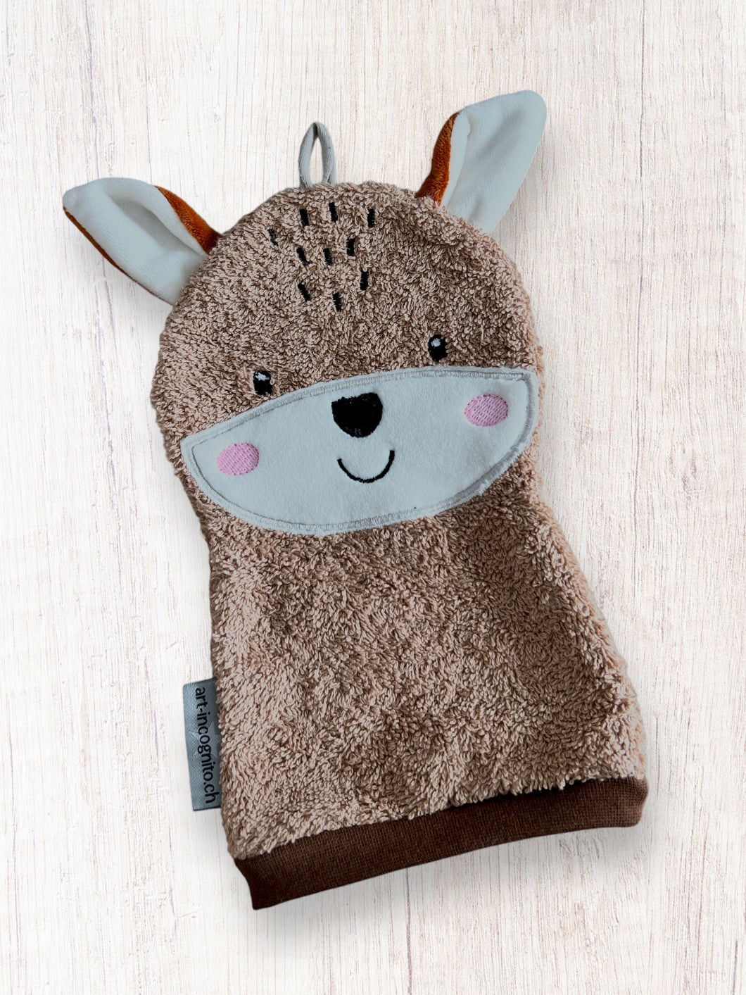 Waschhandschuh Fuchs Beige/Braun